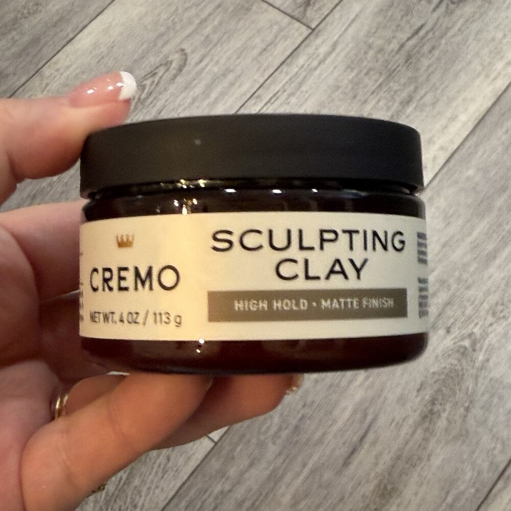 Cremo Mens Hair Clay, Premium Barber Grade Sculpting Clay, High Hold, 4 oz